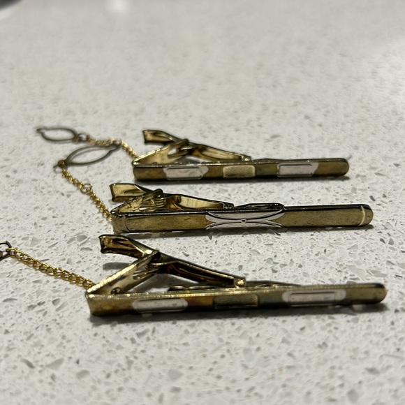 Vintage tie clips set of three - Picture 1 of 7